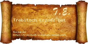 Trebitsch Erzsébet névjegykártya